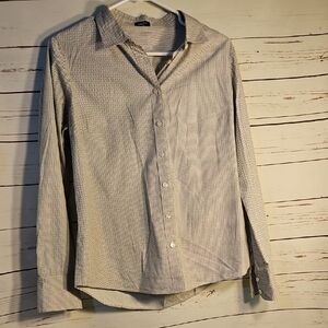 J.Crew Button Down‎ Shirt Dotted Pattern Long Sleeve Career Casual